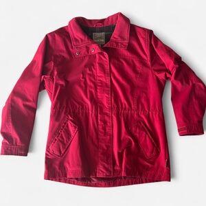 Pacific Trail Red Raincoat - Snap & Zip Front